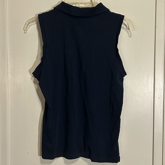 Ralph Lauren Sport Women’s Slim Fit Sleeveless Navy Polo - Picture 4 of 4